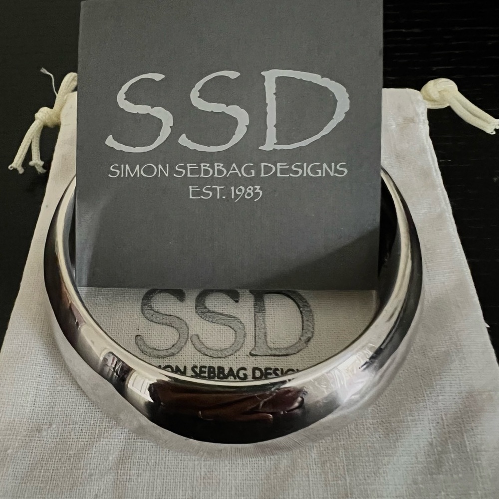 SIMON SEBBAG Sterling Silver Angled Bangle Bracelet - Picture 6 of 9